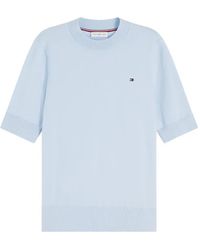Tommy Hilfiger - Short-Sleeve Logo-Embroidered Top - Lyst