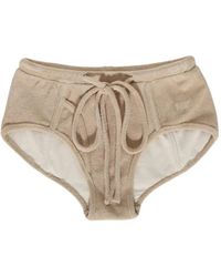 Natasha Zinko - Terry-Cloth Drawstring Briefs - Lyst
