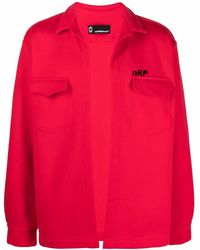 Styland Organic Cotton Shirt Jacket - Red