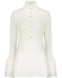 Ellery - Ribbed-Knit Flared-Cuff Top - Lyst