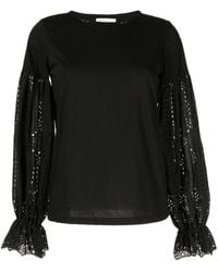 ERMANNO FIRENZE - Lace-detail Blouse - Lyst