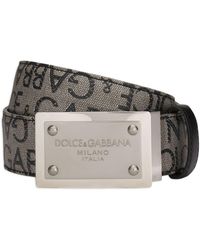 Dolce & Gabbana - ロゴプレート レザーベルト - Lyst