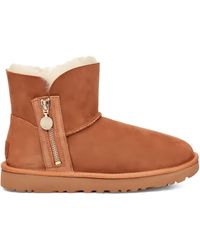 UGG - Mini Bailey Zip "Chestnut" ankle boots - Lyst