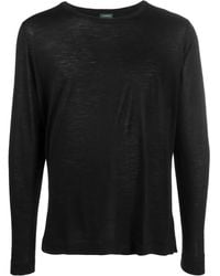 Zanone - Crew-Neck Virgin-Wool T-Shirt - Lyst