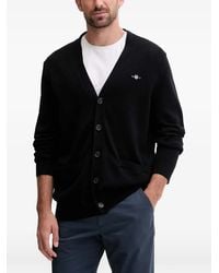 GANT - Cardigan À Boutons À Logo - Lyst