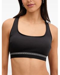 MICHAEL Michael Kors - Logo-Tape Bikini Top - Lyst