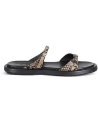 Poeve - Laila Snakeskin-Effect Sandals - Lyst