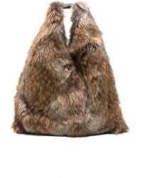 MM6 by Maison Margiela - Japanese Tote Bag Aus Faux Fur - Lyst