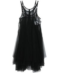 Noir Kei Ninomiya - Vestido midi con capa de tul - Lyst