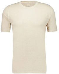 120% Lino - T-Shirt À Col Rond - Lyst