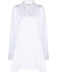 Forte Forte - Bead-embellished Cotton Shirt Dress - Lyst