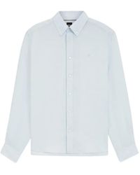 BOSS - Regular-Fit Button-Down Overhemd Van Linnen - Lyst