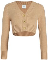 Patou - Wool-Cashmere Cropped Cardigan - Lyst