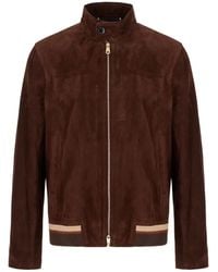 Paul Smith - Suede Zip-Fastening Jacket - Lyst