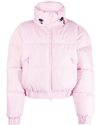 MSGM - Funnel Neck Quilted Padded Jacket - Lyst