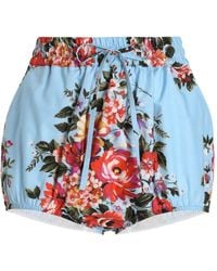 Dolce & Gabbana - Floral-Pattern Drawstring Shorts - Lyst