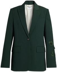 Erdem - Embroidered Single-Breasted Blazer - Lyst