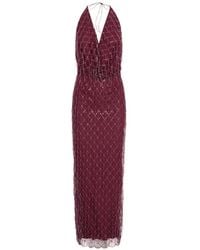 ROTATE BIRGER CHRISTENSEN - Sequins Halterneck Dress - Lyst