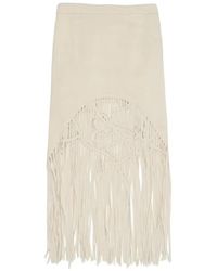 Bimba Y Lola - Fringe-Trimmed Skirt - Lyst