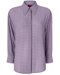 Pinko - Georgette Blouse Met Stras - Lyst