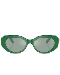 Swarovski - Crystal-embellished Round-frame Sunglasses - Lyst