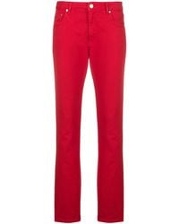 MSGM - Slim-Fit-Jeans Met Logo-Print - Lyst