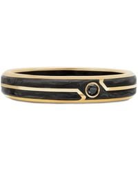 David Yurman - 18Kt Forged Carbon Diamond Band Ring (4Mm) - Lyst