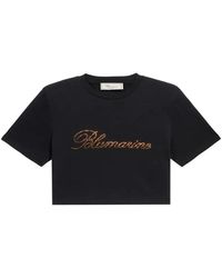 Blumarine - Logo-Print Jersey T-Shirt - Lyst