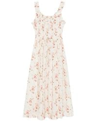 Doen - Emmaretta Midi-Jurk Met Bloemenprint - Lyst