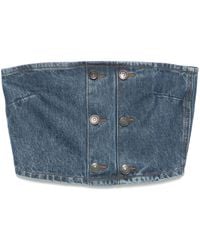 ROTATE BIRGER CHRISTENSEN - ボタンディテール デニムトップ - Lyst