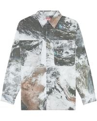DIESEL - S-dewny-cmf Overhemd Met Print - Lyst