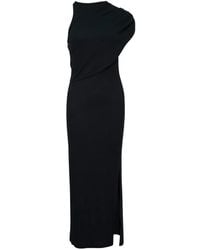 Courreges - 90's Ribbed Twist-Detail Maxi Dress - Lyst