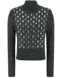 Pinko - Mirror Image Embellished Turtleneck Sweater - Lyst