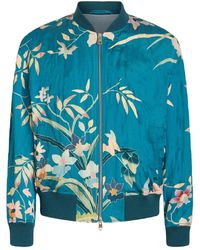Etro - Floral-print Silk Bomber Jacket - Lyst
