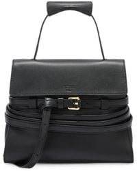 Moschino - Tie Me Leather Handbag - Lyst