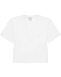 Courreges - Katoenen T-shirt Met Logo-applicatie - Lyst