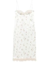 Magda Butrym - Floral Lace-Trimmed Slip Midi Dress - Lyst