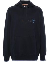 Paul Smith - Logo-embroidered Organic Cotton Hoodie - Lyst