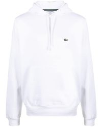 Lacoste - Logo-patch Drawstring Hoodie - Lyst