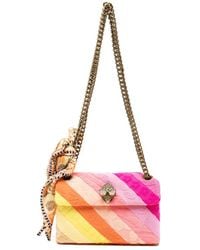 Kurt Geiger - Mini Kensington Striped Chain Shoulder Bag - Lyst