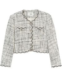 B+ AB - クロップド ツイードジャケット - Lyst