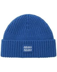 Miu Miu - Wool And Cashmere Beanie - Lyst