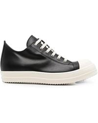 Rick Owens - Lace-Up Leather Sneakers - Lyst