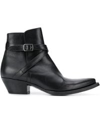 Saint Laurent Bottines Wyatt - Noir