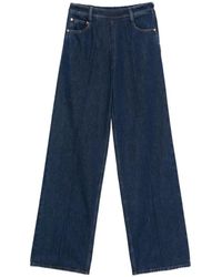 forte_forte - Pressed-Crease Wide-Leg Jeans - Lyst