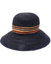 Paul Smith - Contrast-panel Straw Hat - Lyst
