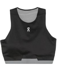 On Shoes - 2-In-1 Logo-Print Racerback Sports Bra - Lyst