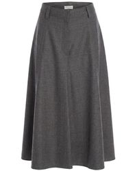 Brunello Cucinelli - A-Line Panelled Midi Skirt - Lyst