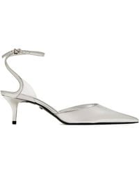 SCHUTZ SHOES - Elise Metallic Ankle-Strap Pumps - Lyst