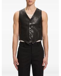 Ann Demeulemeester - Alrik Leather Waistcoat - Lyst